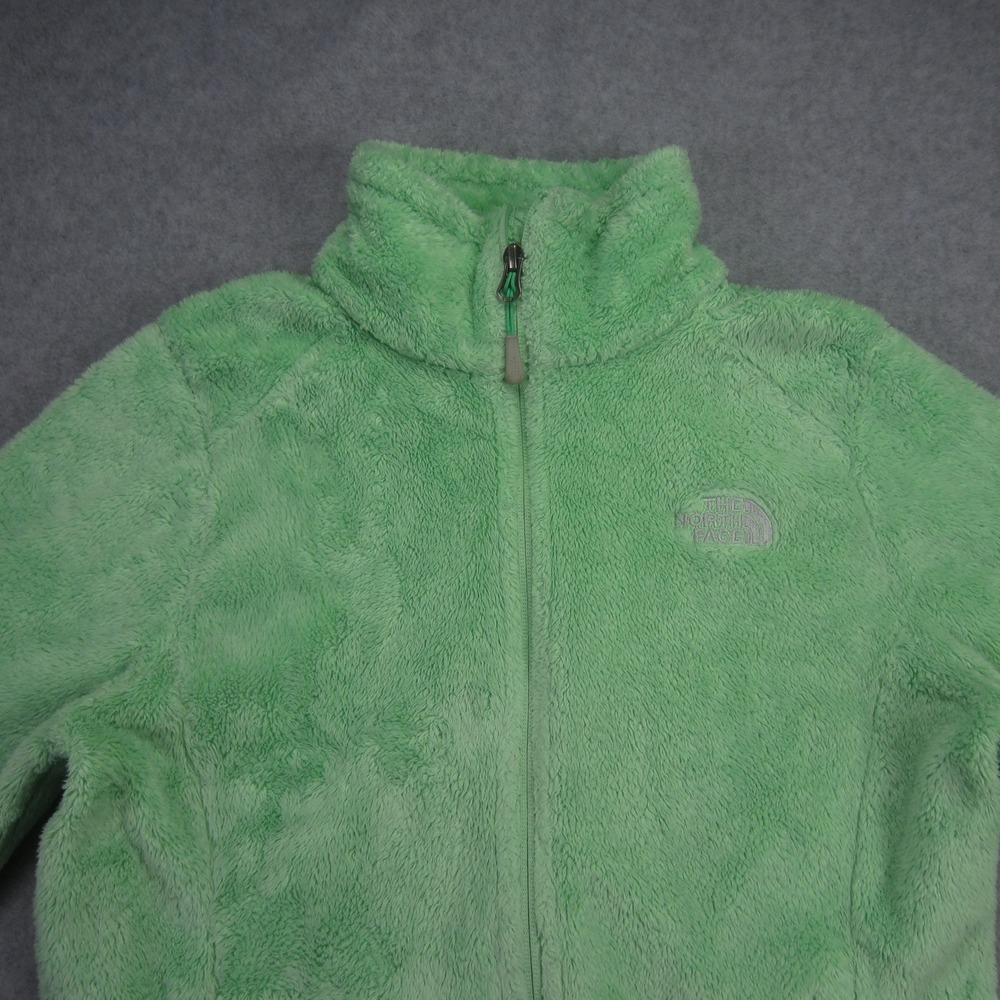 The North‎ Face Jacket Womens Small Green Full Zip Fuzzy Fleece Outdoor - Picture 2 of 16
